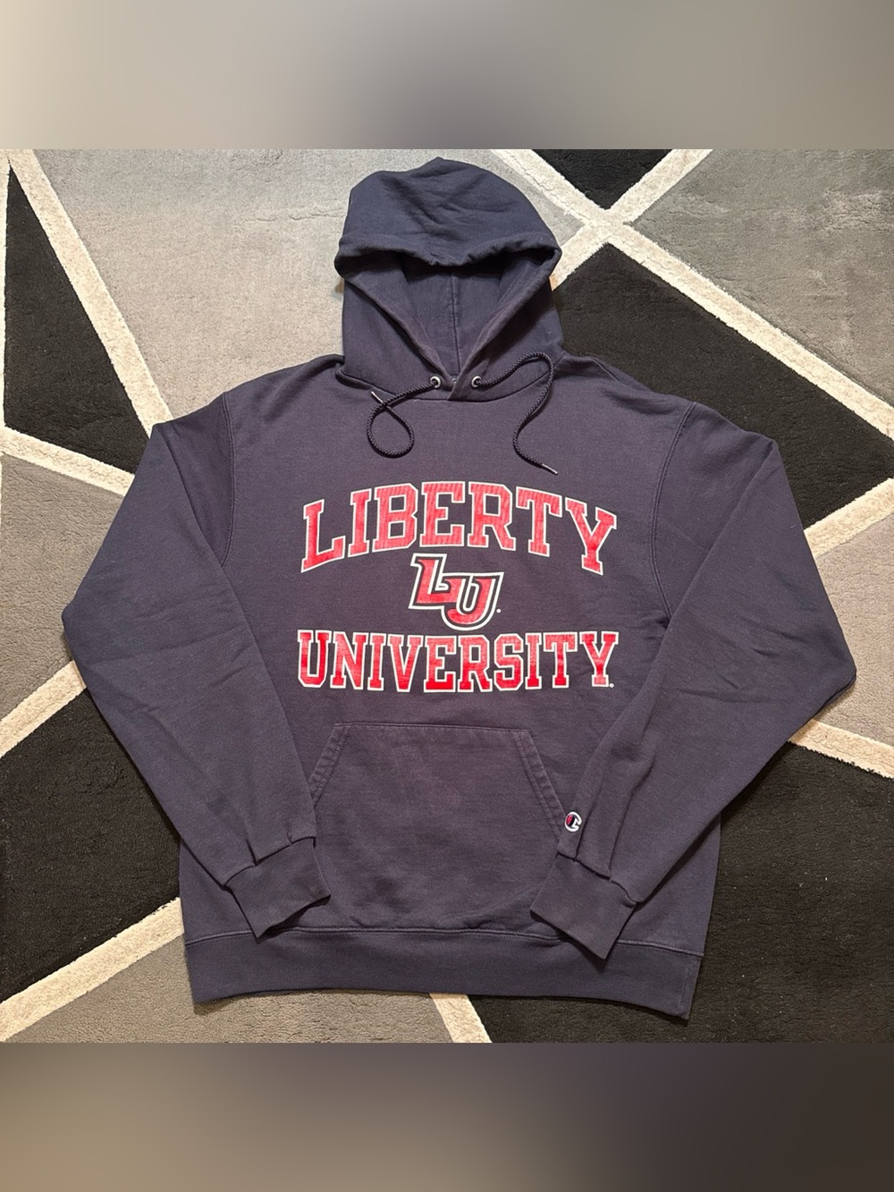 Navy Champion Liberty University hoodie